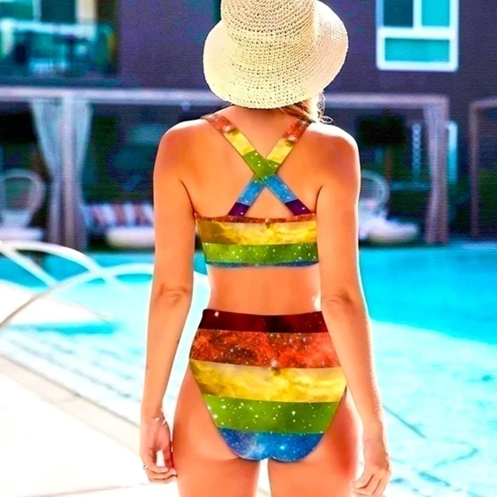 Rainbow Bright & Sparkly Bikini!